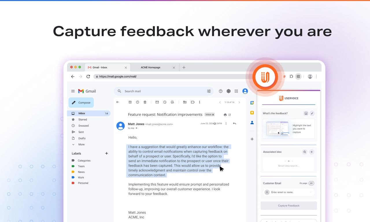 UserVoice Feedback Capture image 1